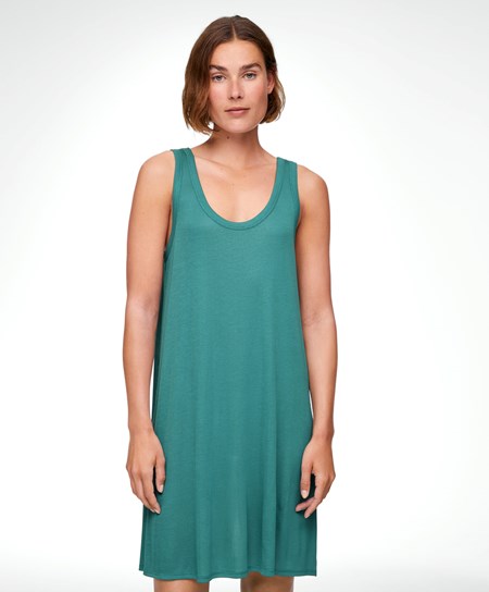 Oysho 100% Lyocell Corta Nightdress Corallo Verdi | 58410-TASP