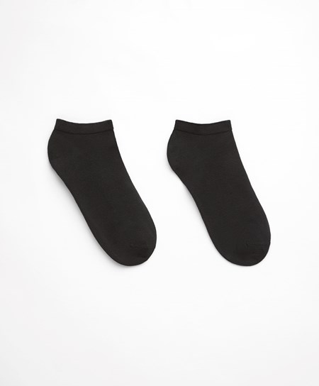 Oysho 2 Pairs Of Modal Trainer Socks Nere | 81940-EKTI