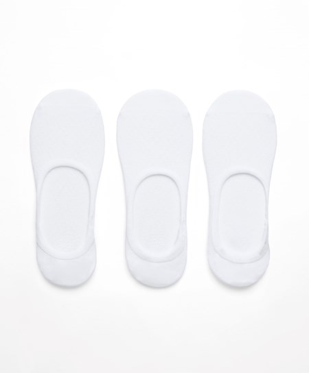 Oysho 3 Pairs Of Polyamide Sports Footsies Bianche | 17802-BZUQ