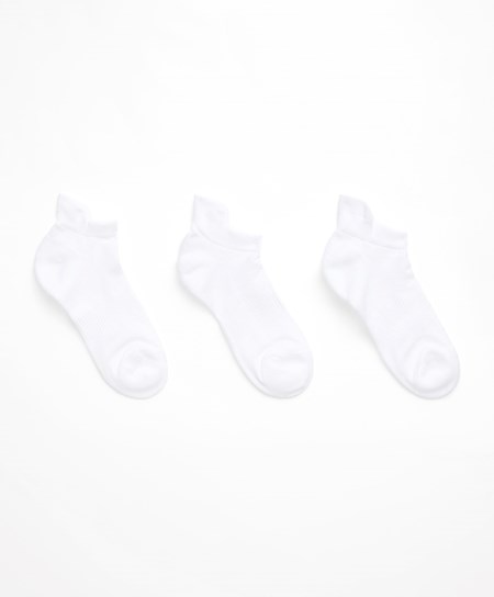 Oysho 3 Pairs Of Polyamide Sports Sneaker Socks Bianche | 25938-VOIX