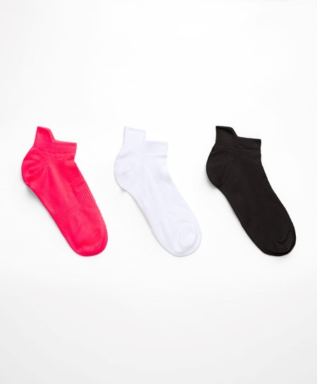 Oysho 3 Pairs Of Polyamide Sports Sneaker Socks Corallo | 89721-PBRT
