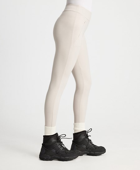 Oysho 70cm Warm Leggings Sabbia | 79240-PVNG