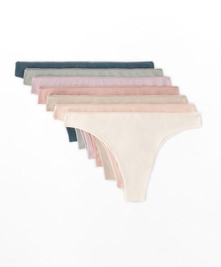 Oysho 7 Cotone Brazilian Briefs Mauve Melange | 21863-DYZS