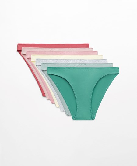 Oysho 7 Cotone Classiche Briefs Rosette | 65789-BXAO