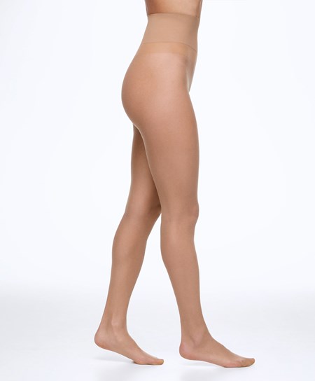 Oysho 8 Denier Comfort Tights Beige | 29504-ZEMX