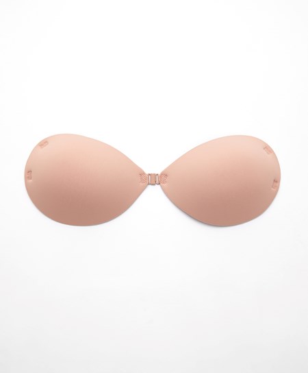 Oysho Adhesive Fabric Cups Beige | 32784-FBWO
