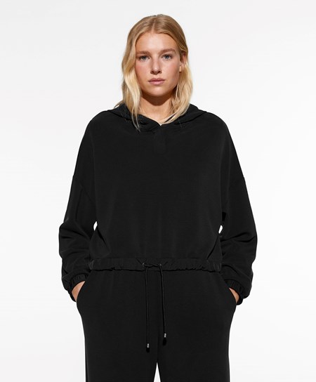 Oysho Adjustable Modal Sweatshirt Nere | 76831-DOLW