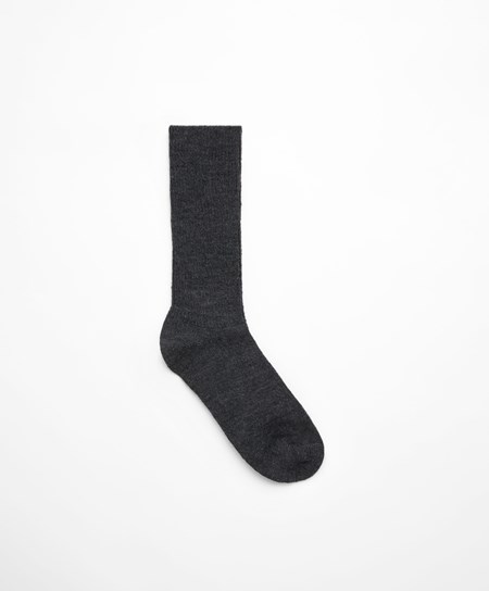 Oysho Alpaca Classiche Socks Grigie Scuro | 75382-CVWD