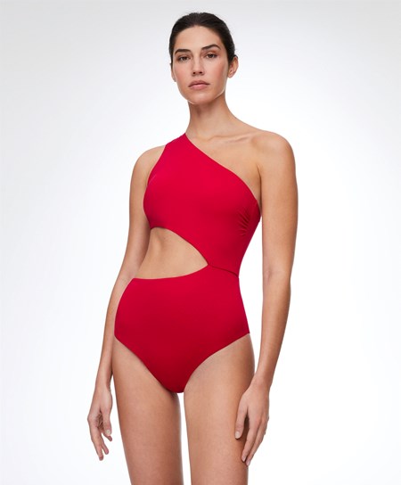 Oysho Asymmetric Trikini Rosse | 82539-FPBE