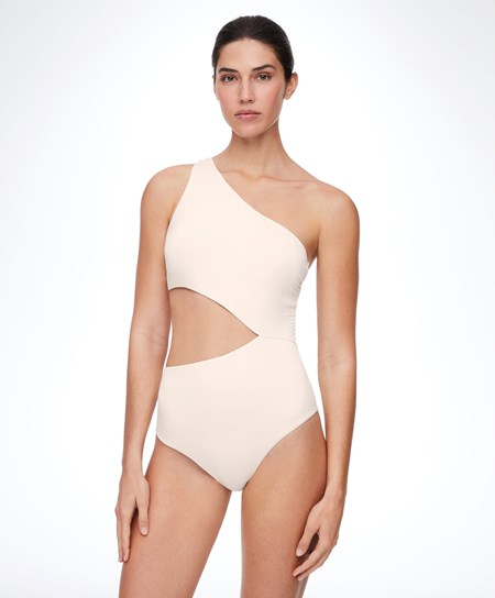 Oysho Asymmetric Trikini Vanilla | 80463-UWHJ