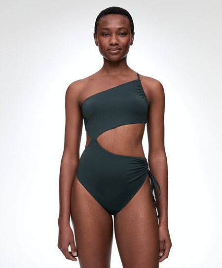 Oysho Asymmetric Trikini Verdi Profondo | 16059-WTGB