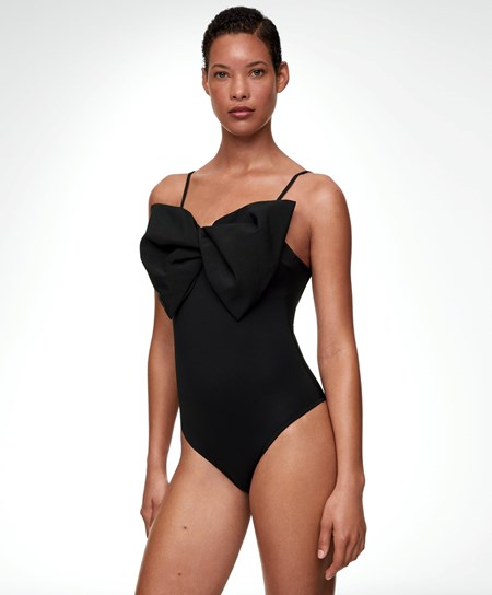 Oysho Bow Swimsuit Nere | 49718-GPWB