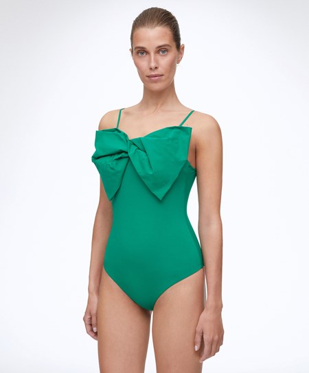 Oysho Bow Swimsuit Verdi | 16950-AWLC