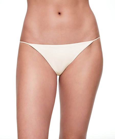 Oysho Cinturino Medium-coverage Bikini Briefs Ecru | 82049-ZMLW