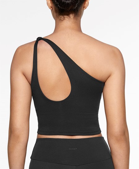 Oysho Comfortlux Asymmetric Top With Cups Nere | 38527-XSOC