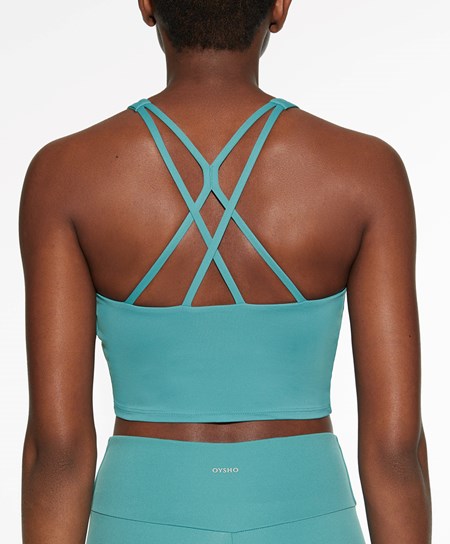 Oysho Comfortlux Cinturino Tank Top Verde Acqua | 05329-XFSW