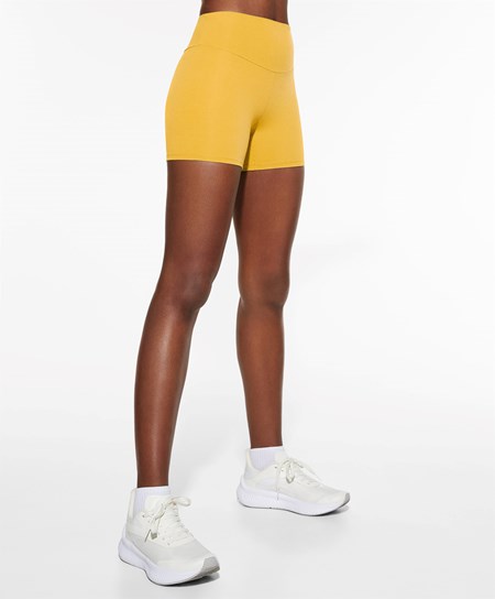 Oysho Comfortlux High-rise 10cm Hot Pants Gialle | 20376-ICNM