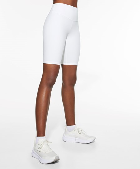 Oysho Comfortlux High-rise 25cm Cycle Leggings Bianche | 27680-NHBX
