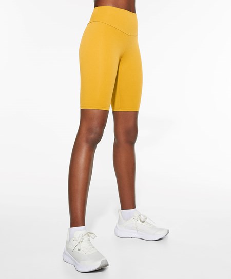 Oysho Comfortlux High-rise 25cm Cycle Leggings Gialle | 75642-HIDW