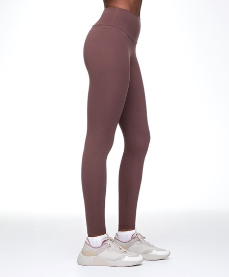 Oysho Comfortlux High-rise Ankle-length Leggings Washed Mahogany | 04182-VTHX