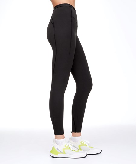 Oysho Compressive 65cm Corsa Leggings With Zips Nere | 36275-IYHV