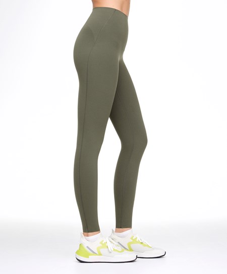 Oysho Compressive Core Control Ankle-length Leggings Khaki Scuro | 10273-XZYA
