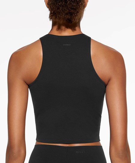 Oysho Compressive Tank Top Nere | 23468-GCME