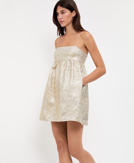 Oysho Corta Cinturino Vestito Oro | 48175-TODE