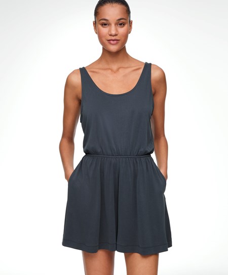 Oysho Corta Modal Jumpsuit Anthracite | 76452-VAIM