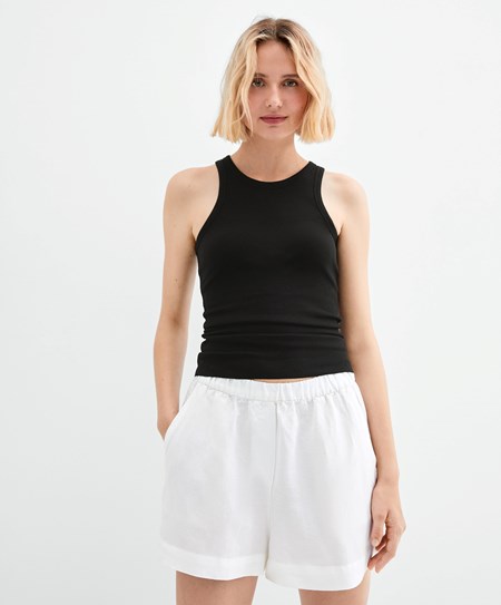 Oysho Costine Vest Top Nere | 86724-NERV
