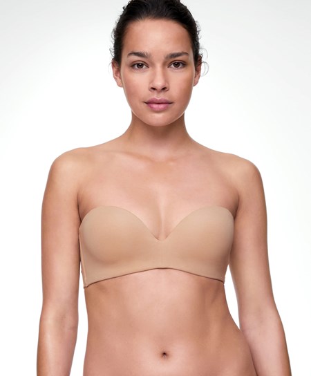 Oysho Cotone Bra With Removable Straps Beige | 87310-TCKG