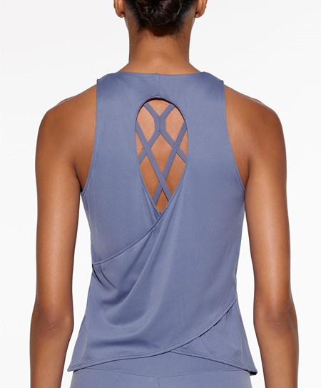 Oysho Cross-back Comfortlux T-shirt Blu Profondo | 74130-MPSQ
