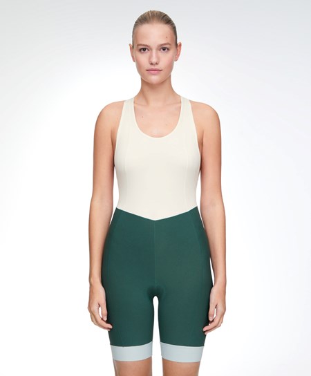 Oysho Cycling Corta One-piece With Straps Verdi | 37824-MZUP