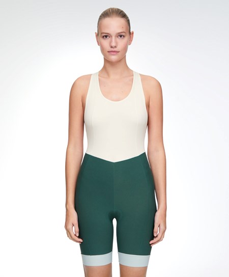 Oysho Cycling Corta One-piece With Straps Verdi | 85920-UNCJ