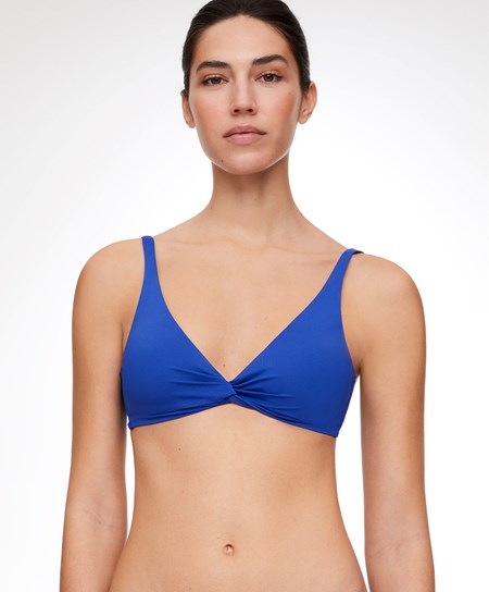 Oysho Draped Halter Bikini Top Blu | 23891-BHIJ
