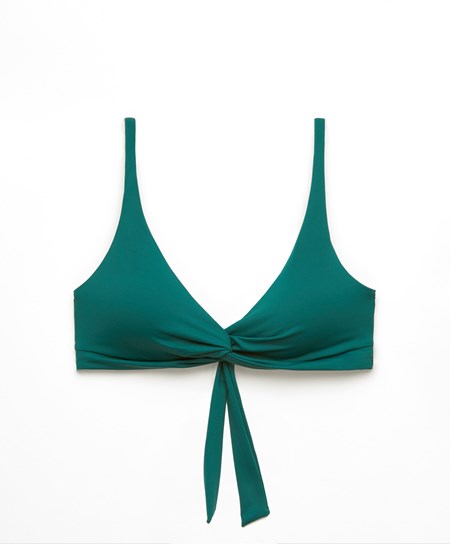 Oysho Draped Halter Bikini Top Verdi | 24639-STZC