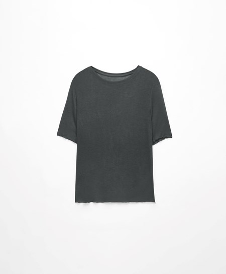Oysho Extra-fine Corta-sleeved T-shirt Corallo | 26973-DPHI