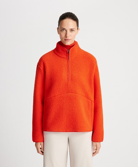 Oysho Faux-shearling Sweatshirt Arancioni | 12568-IJNB