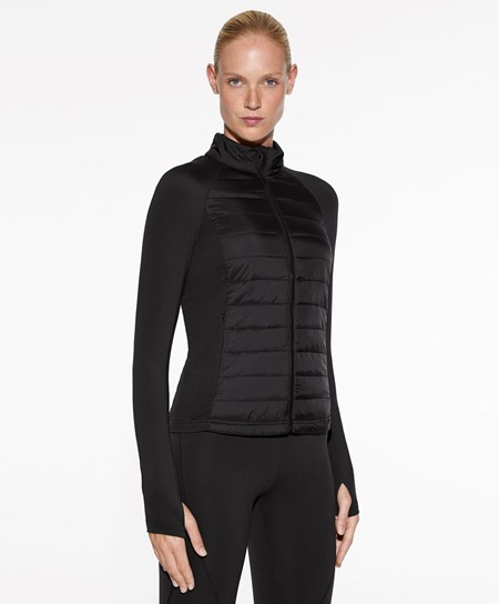 Oysho Fellex® Aerogel Imbottito Corsa Jacket Nere | 61853-LXOM