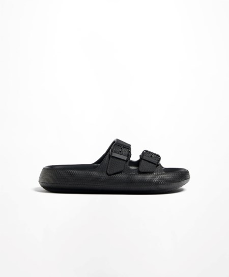 Oysho Fibbia Moulded Beachwear Platforms Nere | 18945-AUMX