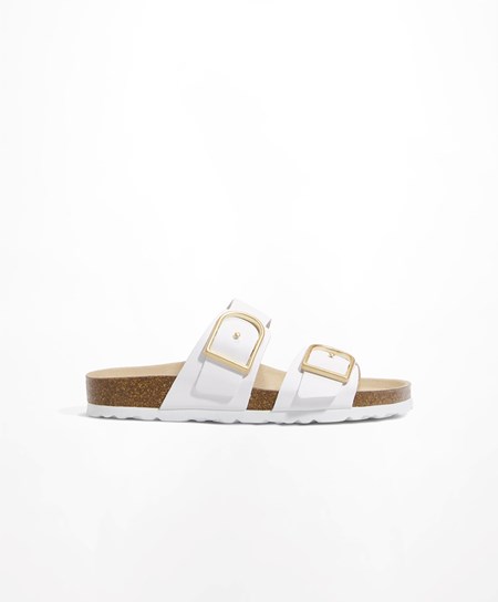 Oysho Fibbia Sandals Bianche | 12308-QPBX