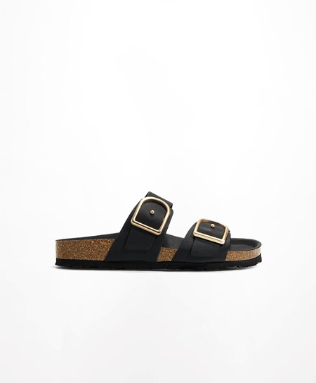 Oysho Fibbia Sandals Nere | 48567-BSEM