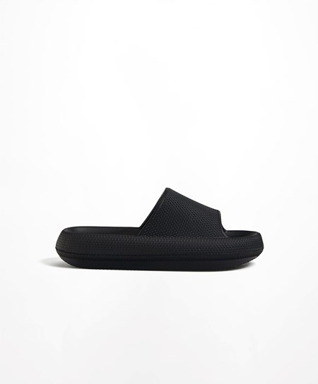 Oysho Flatform Sandals Nere | 16597-BTHL