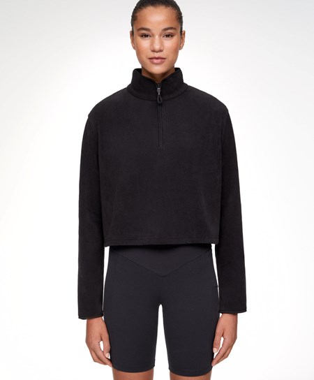 Oysho Fleece Sweatshirt Nere | 79038-LEAT