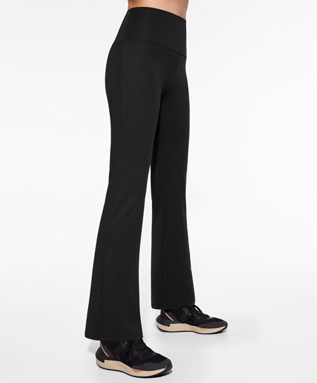 Oysho High-rise Comfortlux Flare Trousers Nere | 84732-IOXE
