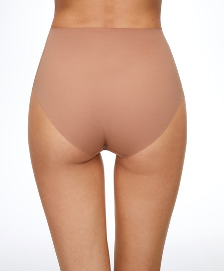 Oysho High-waisted Invisible Laser-cut Briefs Tan | 08296-RATP