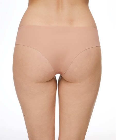 Oysho Invisible Laser-cut Brazilian Briefs Beige | 83409-TDJE