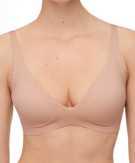 Oysho Invisible Laser-cut Halterneck-style Bra Beige | 24316-KELN
