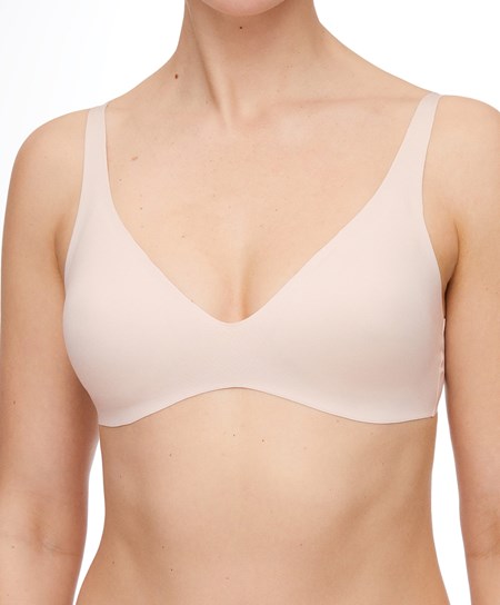 Oysho Invisible Laser-cut Halterneck-style Bra Almond | 52817-AEYB