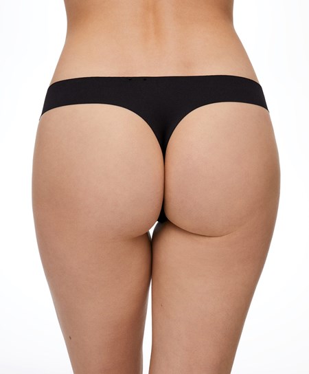 Oysho Invisible Laser-cut Hipster Perizoma Nere | 25816-ORYC